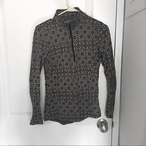 Eddie Bauer Black and White Quarter Zip